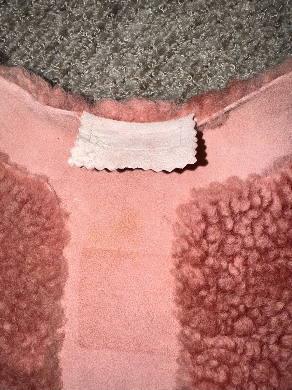 Marie Chantal Plush Shearling Sheep Skin UK Vest in Dusty Rose Size 6 - Picture 3 of 11